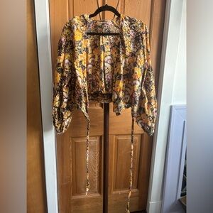 Free‎ People Multicolor Floral Wrap top